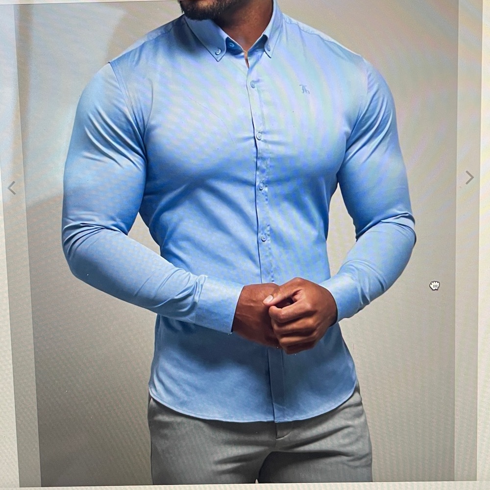 Men's Light Blue Dress Shirt - Slim Fit
